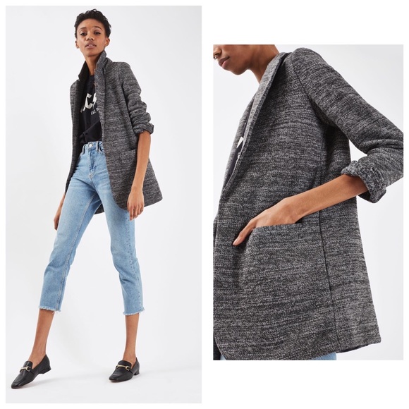 longline jersey blazer